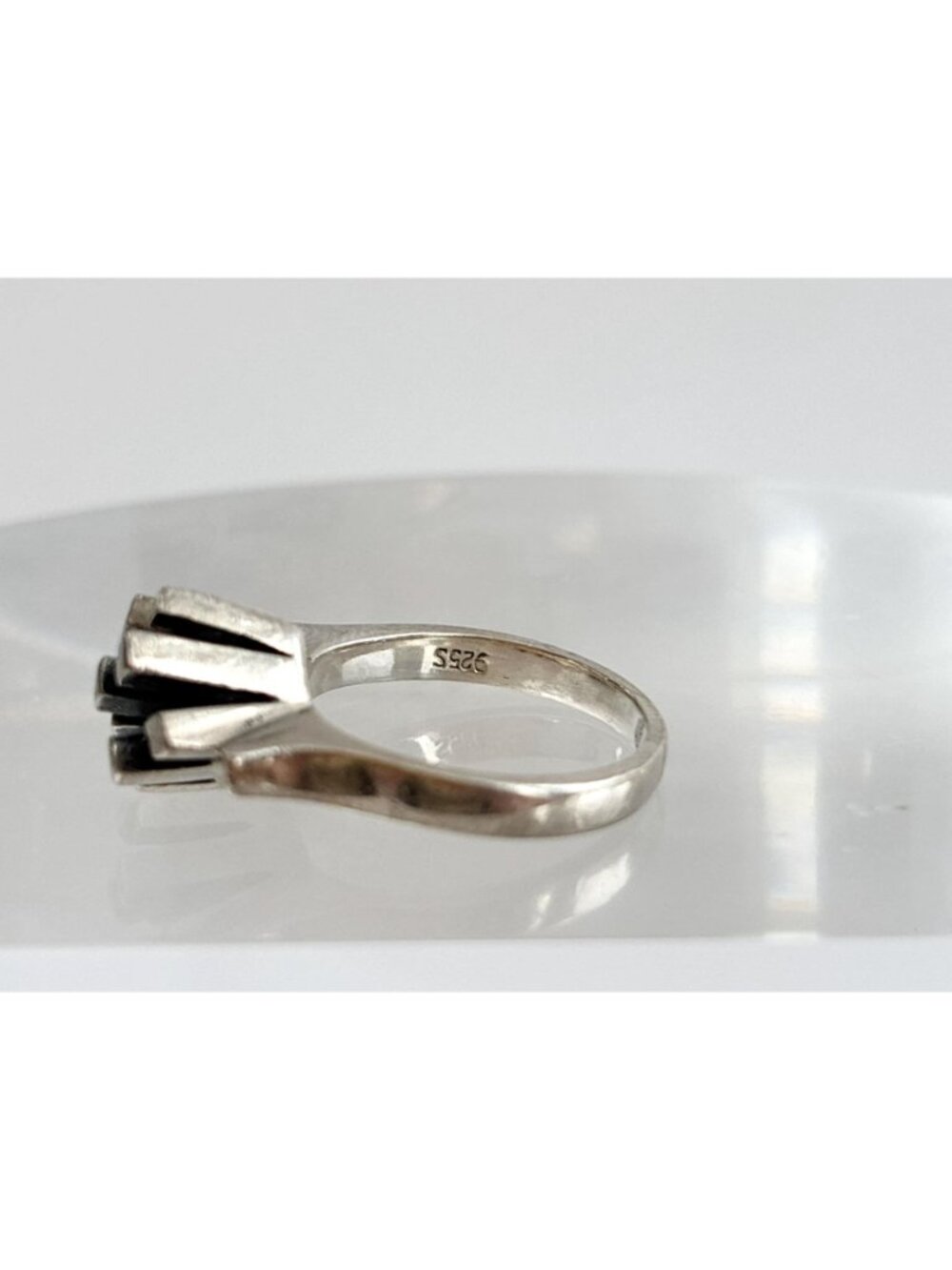 Brutalist Danish Made 1950's Classic Sterling Silver 925 Vintage Ring - sz 6 - Picture 7 of 16